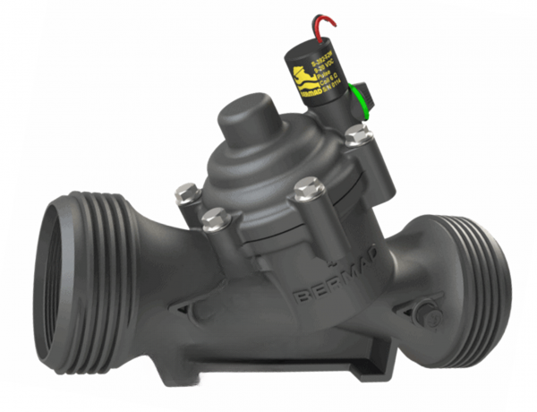 Bermad Magnetventil 9 VDC, 24 VDC, 24 VAC, 1 - 3" IG/IG Innengewinde mit und ohne Durchflussregulierung